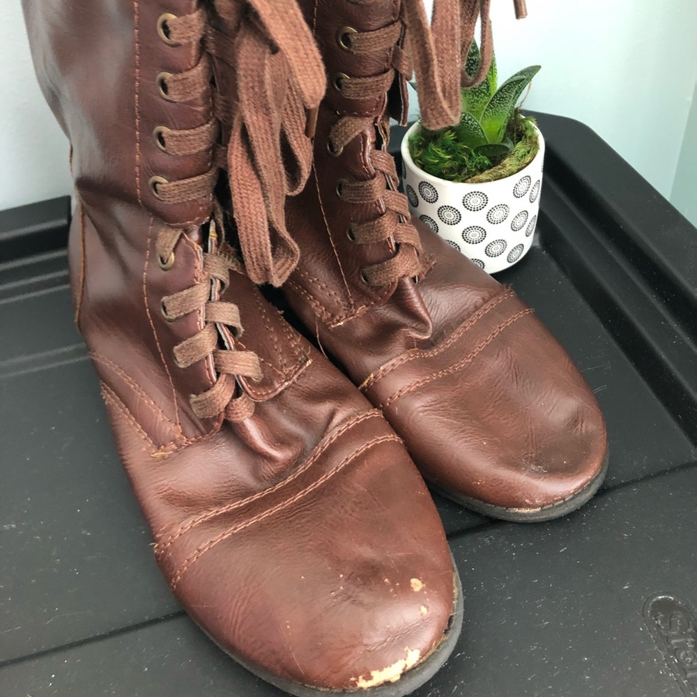 Rampage Brown Laced Boots - Picture 2 of 4